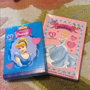 90’s Disney Cinderella Valentine Packs - Blue & Pink